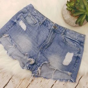 denim shorts